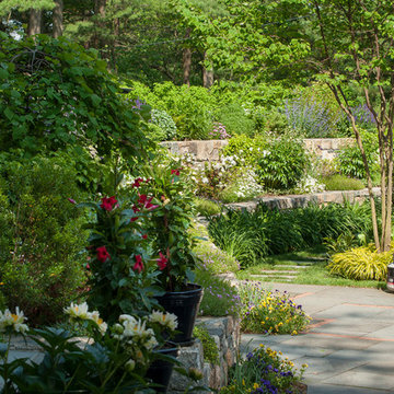 Terraced slope garden