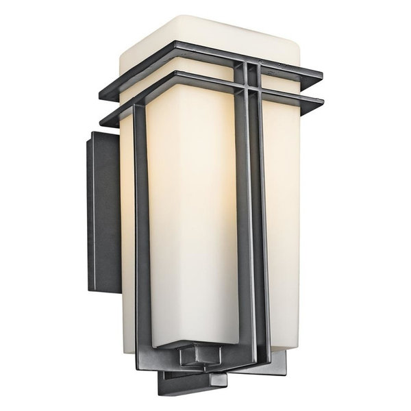 Kichler 49201BK 1-Light Outdoor Wall Mount Tremillo Black