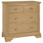 Bentley Designs - Hampstead Oak 4-Drawer Chest of Drawers - Hampstead Oak 4 Drawer Chest of Drawers offers elegance and practicality for any home. Creating a truly stunning look, this range is guaranteed to give a lasting appeal.