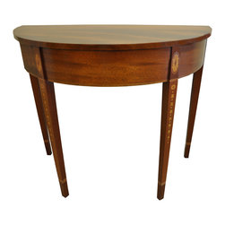 Inlaid Demilune Table - Side Tables And End Tables