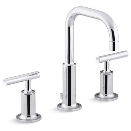 Kohler Purist Widespread Bathroom Faucet w/ Low Lever Handles, Polished Chrome