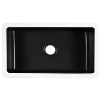 Eden Matte Black Fireclay 31" Single Bowl Undermount Kitchen Sink