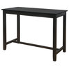 Riverbay Furniture 36" Wood Counter Height Pub Table in Black