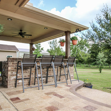 Workshop and Patio Cover with Outdoor Kitchen: Rosenberg, TX
