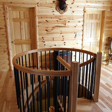 stair case to barn area