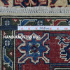 4'3"x5'7" Ivory Super Kazak Pure Wool Geometric Design Handmade Rug