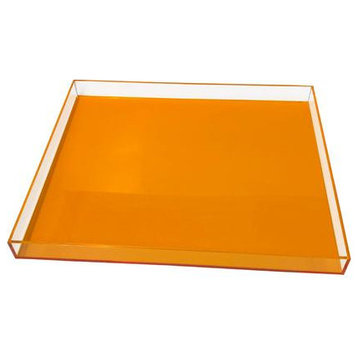 Large Square Tray, Orange
