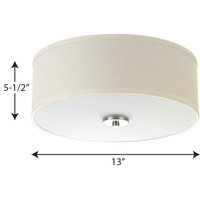 Inspire 2-Light Flush Mount, Brushed Nickel