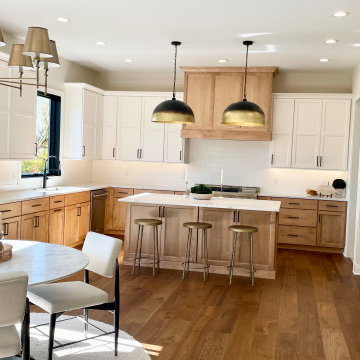 Ivory Painted and Maple Pecan Kitchen Design in Bettendorf, Iowa