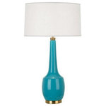 Robert Abbey - Robert Abbey EB701 Delilah - One Light Table Lamp - Cord Length: 96.00  Base DimensDelilah One Light Ta Egg Blue Glazed/Anti *UL Approved: YES Energy Star Qualified: n/a ADA Certified: n/a  *Number of Lights: Lamp: 1-*Wattage:150w A bulb(s) *Bulb Included:No *Bulb Type:A *Finish Type:Egg Blue Glazed/Antique Brass