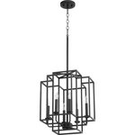 Quorum - Quorum 6867-6-69 Torres - 6 Light Pendant in Transitional style - 16 inches wide - Torres - Six Light Pendant   FeatuTorres 6 Light Penda Noir *UL Approved: YES Energy Star Qualified: n/a ADA Certified: n/a  *Number of Lights: 6-*Wattage:60w Candelabra Base bulb(s) *Bulb Included:No *Bulb Type:Candelabra Base *Finish Type:Noir