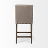 Kensington Beige Fabric Seat with Brown Solid Wood Frame Counter Stool
