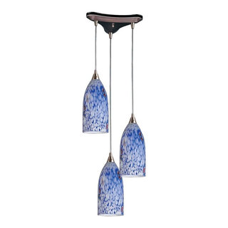 Verona 3-Light Satin Nickel Pendant - Contemporary - Pendant Lighting ...