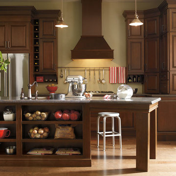 Dark Cherry Kitchen Cabinets