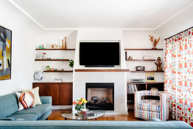 Inspiration for a mediterranean living room remodel in Los Angeles