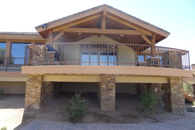 Deck - rustic deck idea in Phoenix
