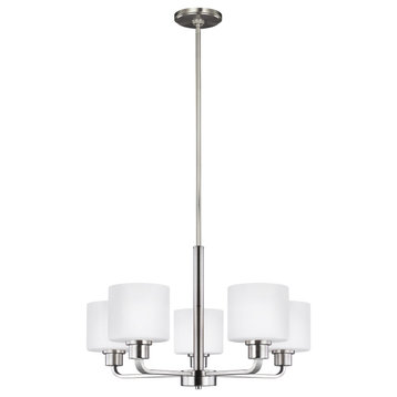 Canfield 5-Light Chandelier, Brushed Nickel