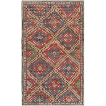 Pasargad Vintage Kilim Collectoin Hand-Woven Wool Area Rug, 6'x10'5"