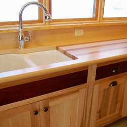 Custom Kitchen Cabinetry with Cherry Insets - Kitchen Countertops