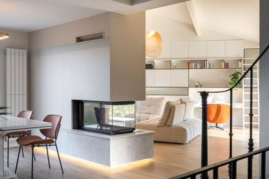 Cette image montre un salon design.