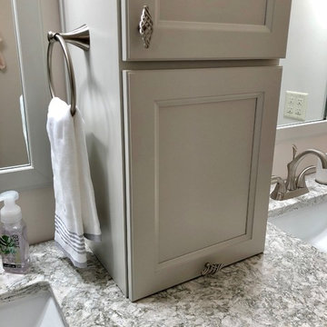 Beautiful Bathroom Remodel-Koch Bristol Painted Oyster Cambria Berwyn Quartz