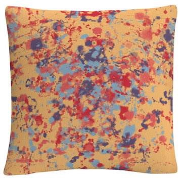Speckled Colorful Splatter Abstract 5 By Abc Decorative Throw Pillow