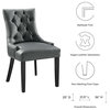 Regent Tufted Vegan Leather Dining Chair, Gray