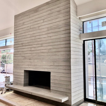 Board Formed Concrete Precast Fireplaces