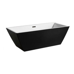 Sedona Freestanding 71" Square Bathroom Tub - Bathtubs