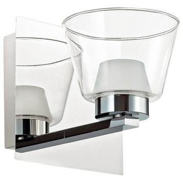 Dainolite VLD836-1W 1 Light 6"W Integrated LED Bathroom Sconce - Polished