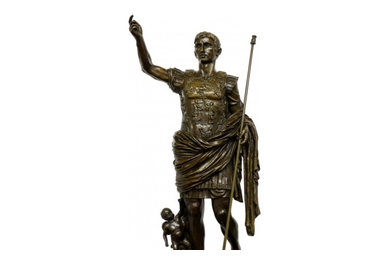 Mythology Bronze Figure - Julius Caesar, signed Augustus