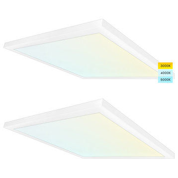 Luxrite 2x2 FT Surface Mount LED Flat Panel 3 Color Option 2 Pack