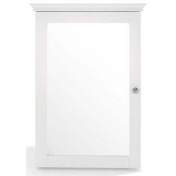 Lydia Mirrored Wall Cabinet, White