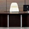 83" Modern Wilson Dark Walnut Wood Desk with Mobile Filing Cabinet