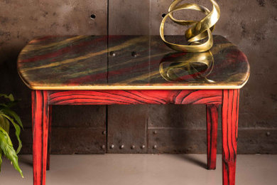 Metallic Resin Art 'Ethereal' Coffee Table