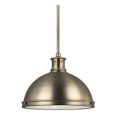 Pratt Street 2-Light Pendant, Satin Brass