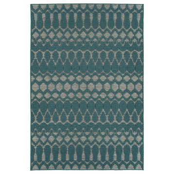 Kaleen Cove Collection Teal 2' X 6' Rug