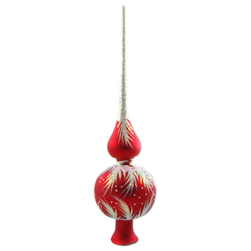 inchCrystalinch Red Glass Christmas Tree Topper