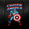 Captain America Battle Ready Chesapeake BLACK Leather Loveseat