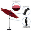 Roseto FFOF82370 9 ft Outdoor Round Patio Umbrella - Red