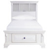 Picket House Furnishings Trent Twin Storage Bookcase Bed with USB in White