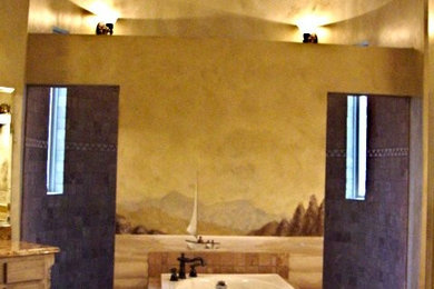 Tuscan bathroom photo in Dallas