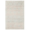 Isla Hand Knotted Wool Rectangle Area Rug, 5' x 7'1/2", White/Blue/Gray