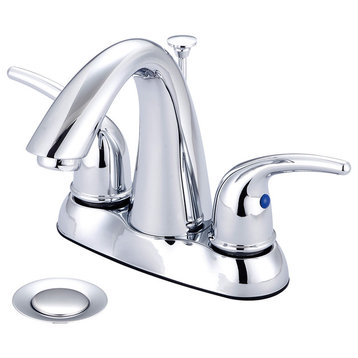 Accent Two Handle Bathroom Faucet, Polished Chrome