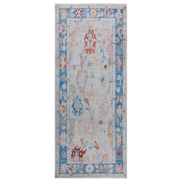 OUSHAK, Hand Knotted Area Rug 9' 8" X 3' 11"
