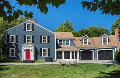 Need Help Choosing Exterior Paint Colors Try Searching Blue House Tan Brown Roof And Look Through The Images To Help You Visualize Your Idea Either Grey Or White Siding Will Work With
