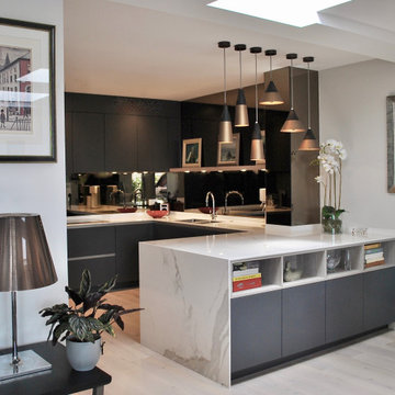 modern dark grey kitchen