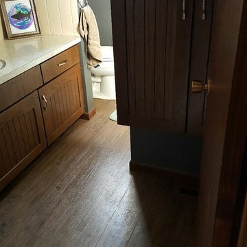 Luxury Vinyl Planked Bathroom