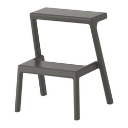 M&Auml;STERBY Step stool, gray - Ladders And Step Stools