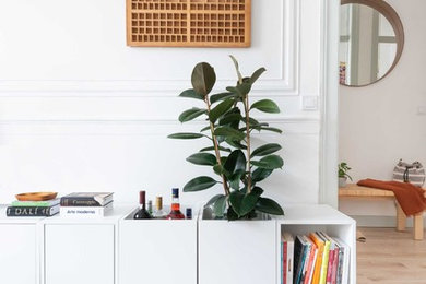 Photo of a contemporary home bar in London.
